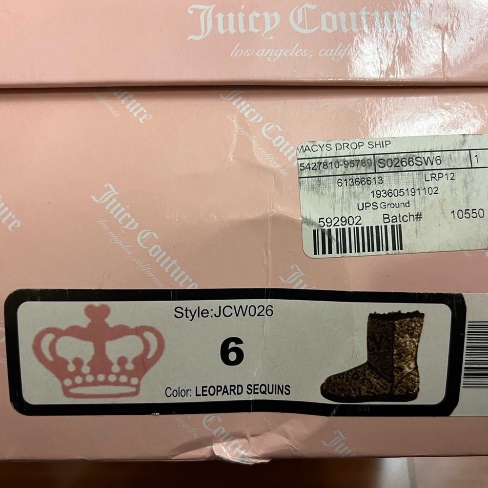 New with tags JUICY COUTURE LEOPARD SHINE BOOTS SIZE 6 - Picture 12 of 12